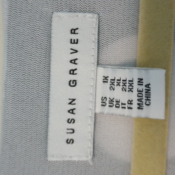 Susan Graver size 1XL maxi Faux Wrap Polka dot dress - Picture 5 of 10